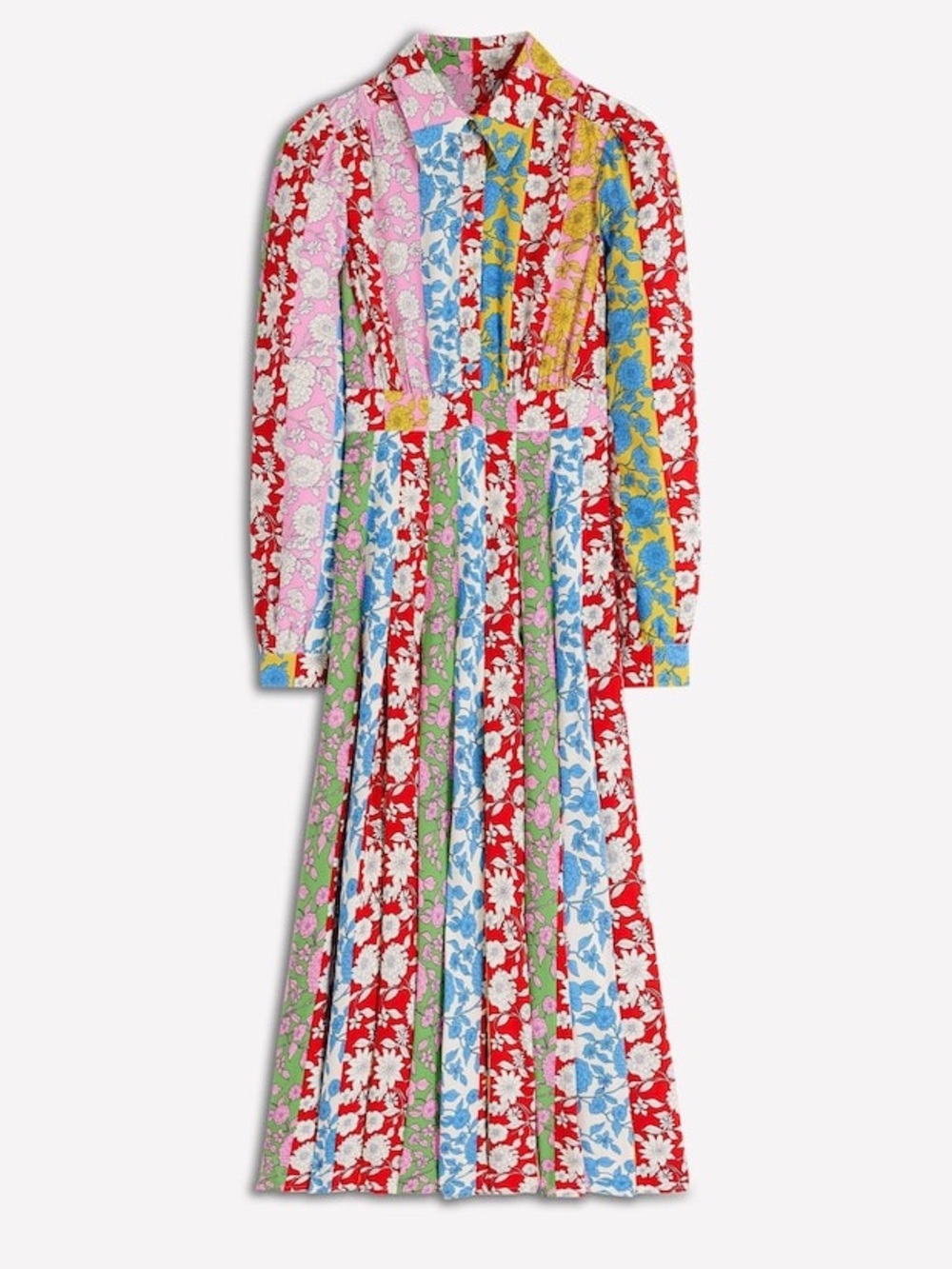 NWT Boden Pleat Skirt Shirt Dress
Multi, Dahlia Trail Stripe